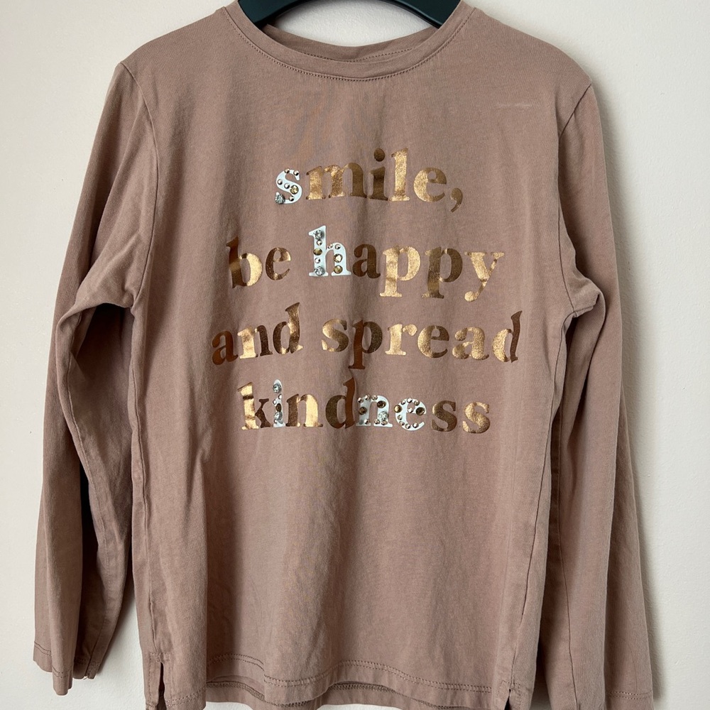 ZARA GIRLS appliqué long sleeve tee size 9